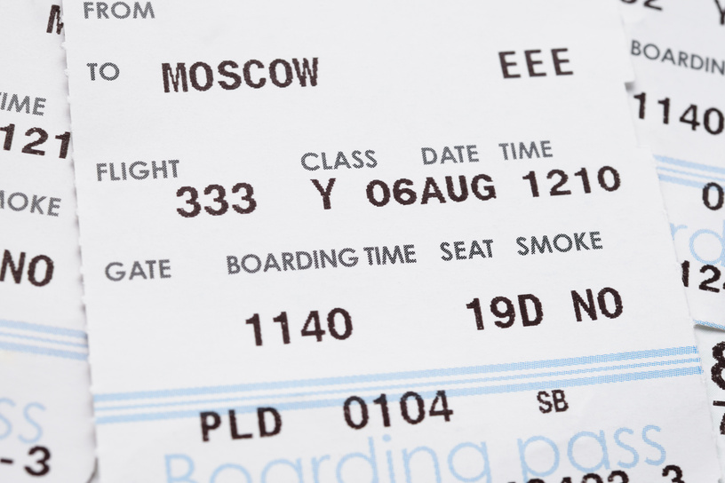 Boarding pass close-up